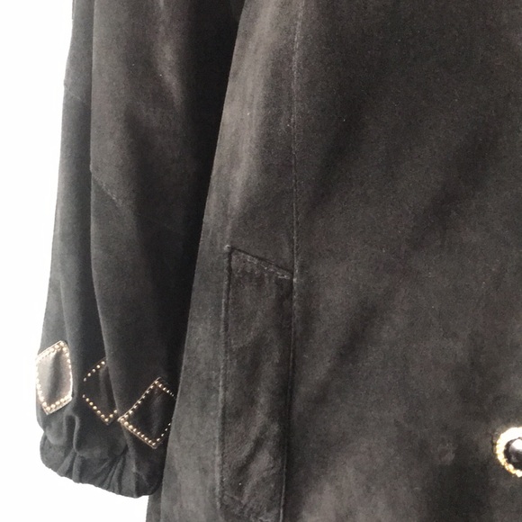 1980s diCapra genuine suede long dressy coat - Picture 13 of 16